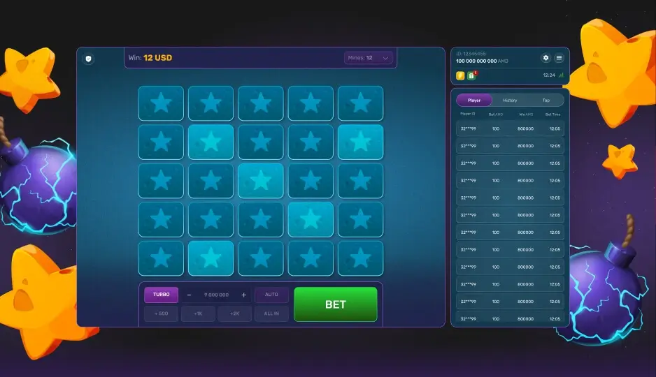 Mines Turbo Gameplay